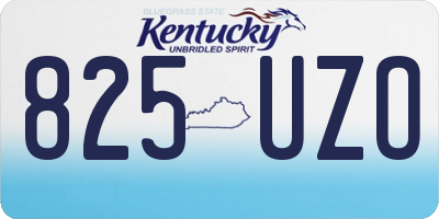 KY license plate 825UZO