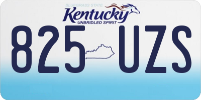 KY license plate 825UZS