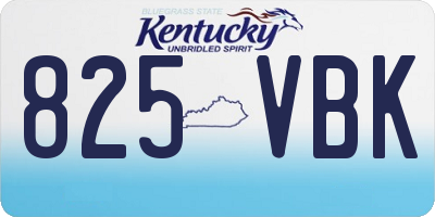 KY license plate 825VBK