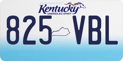 KY license plate 825VBL