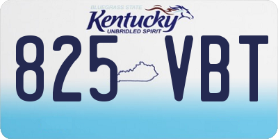 KY license plate 825VBT