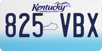 KY license plate 825VBX