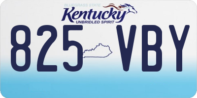 KY license plate 825VBY
