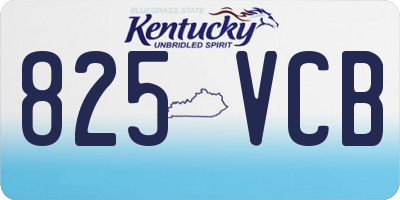 KY license plate 825VCB