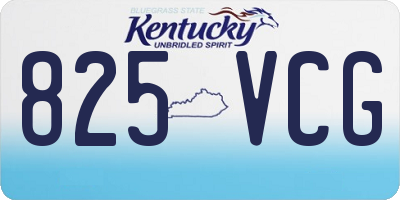 KY license plate 825VCG