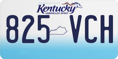 KY license plate 825VCH