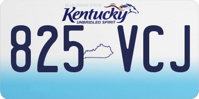 KY license plate 825VCJ
