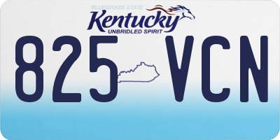 KY license plate 825VCN