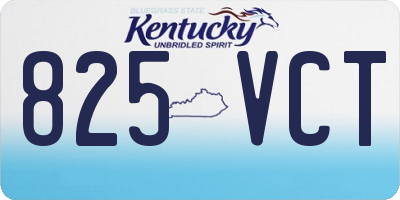 KY license plate 825VCT