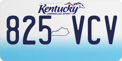 KY license plate 825VCV