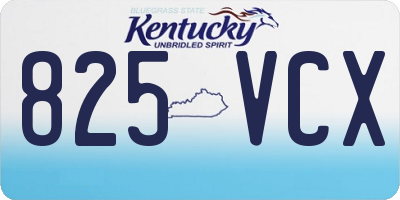 KY license plate 825VCX