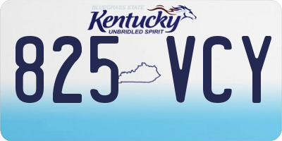 KY license plate 825VCY