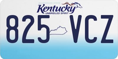 KY license plate 825VCZ