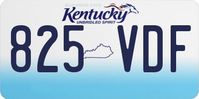 KY license plate 825VDF