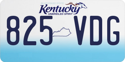 KY license plate 825VDG