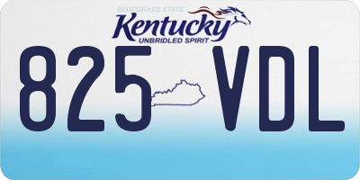 KY license plate 825VDL