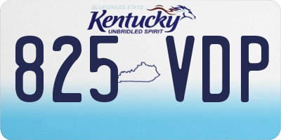 KY license plate 825VDP