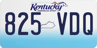 KY license plate 825VDQ