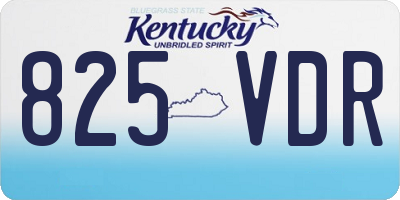 KY license plate 825VDR