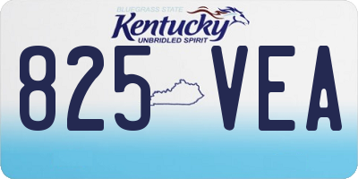 KY license plate 825VEA