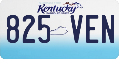 KY license plate 825VEN
