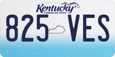 KY license plate 825VES