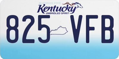 KY license plate 825VFB