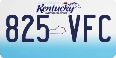 KY license plate 825VFC