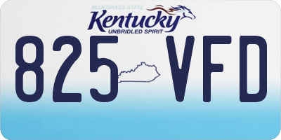 KY license plate 825VFD