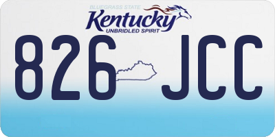 KY license plate 826JCC