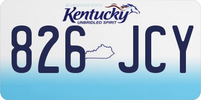 KY license plate 826JCY