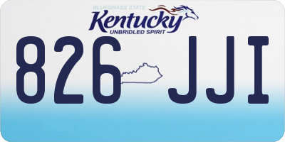 KY license plate 826JJI