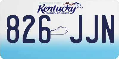 KY license plate 826JJN