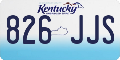 KY license plate 826JJS