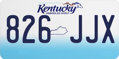 KY license plate 826JJX