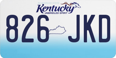 KY license plate 826JKD