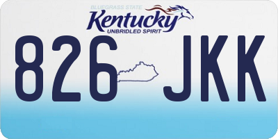 KY license plate 826JKK