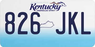 KY license plate 826JKL