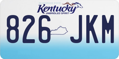KY license plate 826JKM