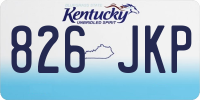 KY license plate 826JKP