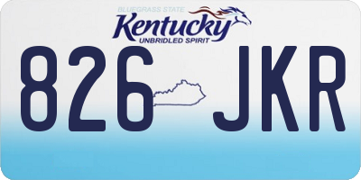 KY license plate 826JKR