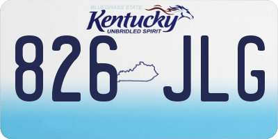 KY license plate 826JLG