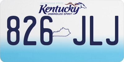 KY license plate 826JLJ