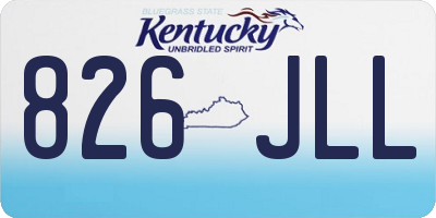 KY license plate 826JLL