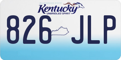 KY license plate 826JLP