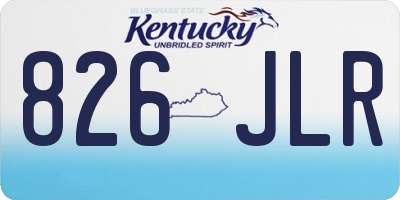 KY license plate 826JLR