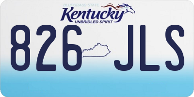 KY license plate 826JLS