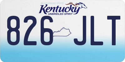 KY license plate 826JLT