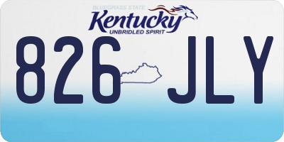 KY license plate 826JLY