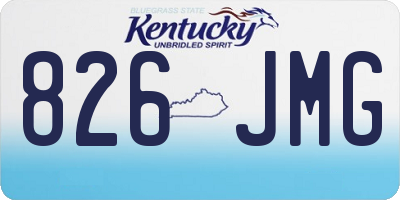 KY license plate 826JMG